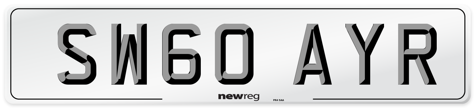 SW60 AYR Number Plate from New Reg